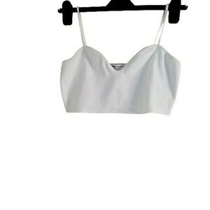 Zara  Crop Top  spaghetti strap white size XL